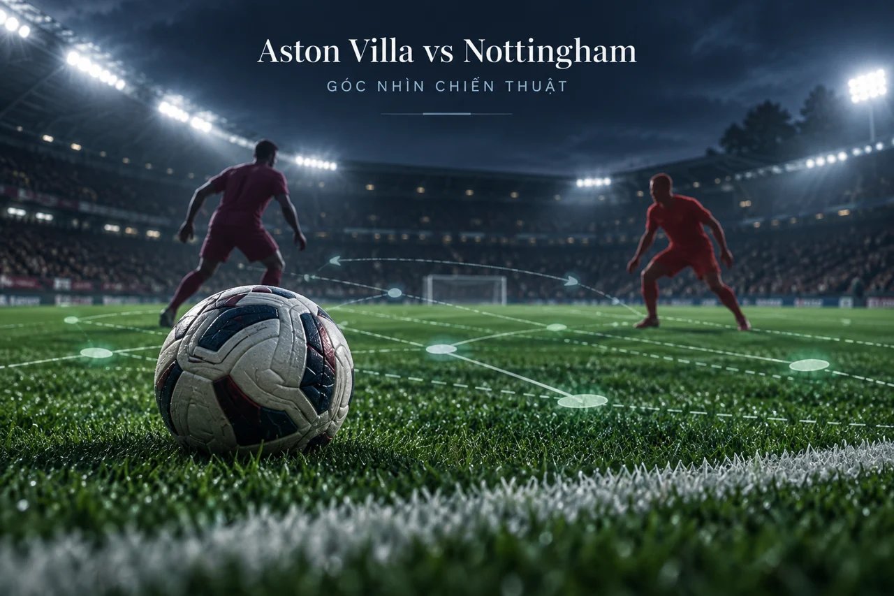 Ảnh minh họa góc nhìn chiến thuật: Aston Villa vs Nottingham.