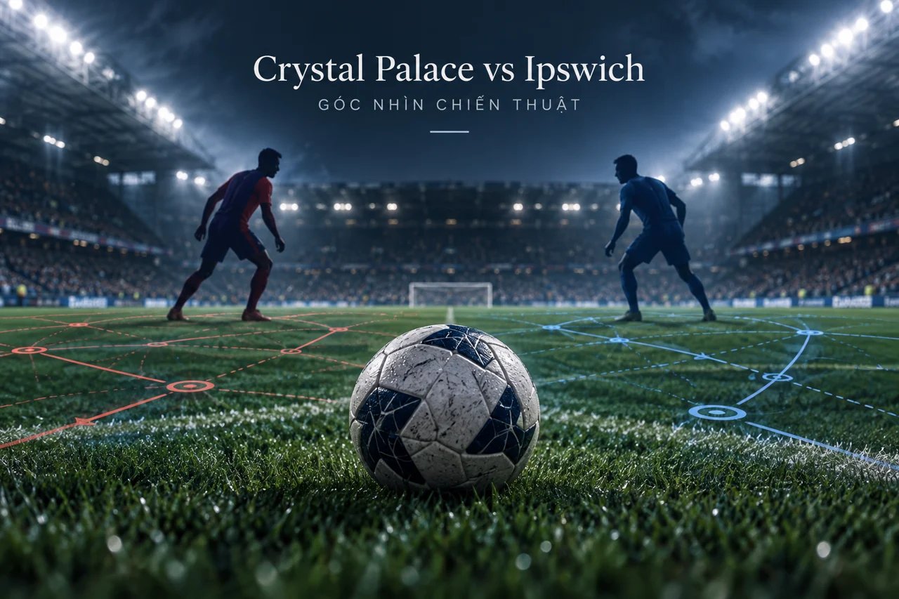 Ảnh minh họa góc nhìn chiến thuật: Crystal Palace vs Ipswich.