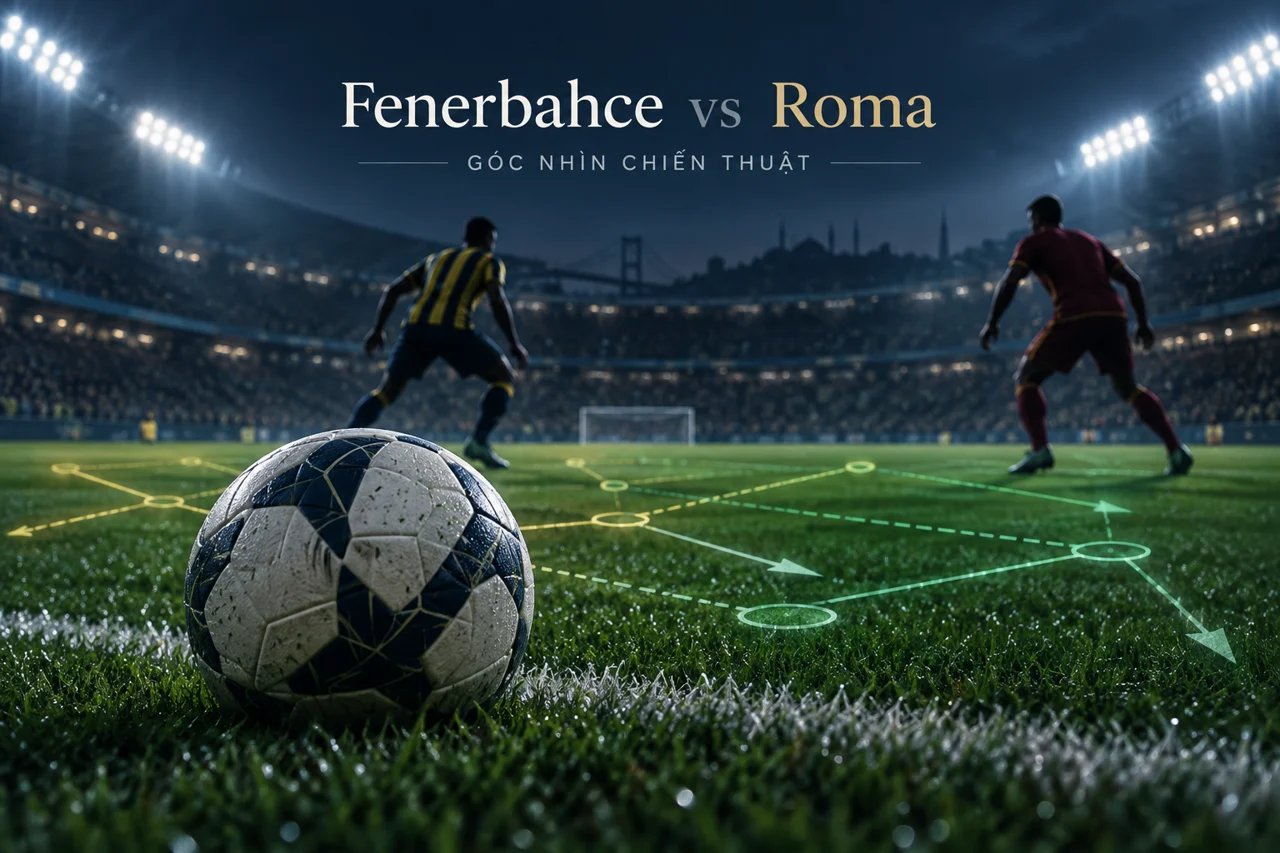 Ảnh minh họa góc nhìn chiến thuật: Fenerbahce vs Roma.