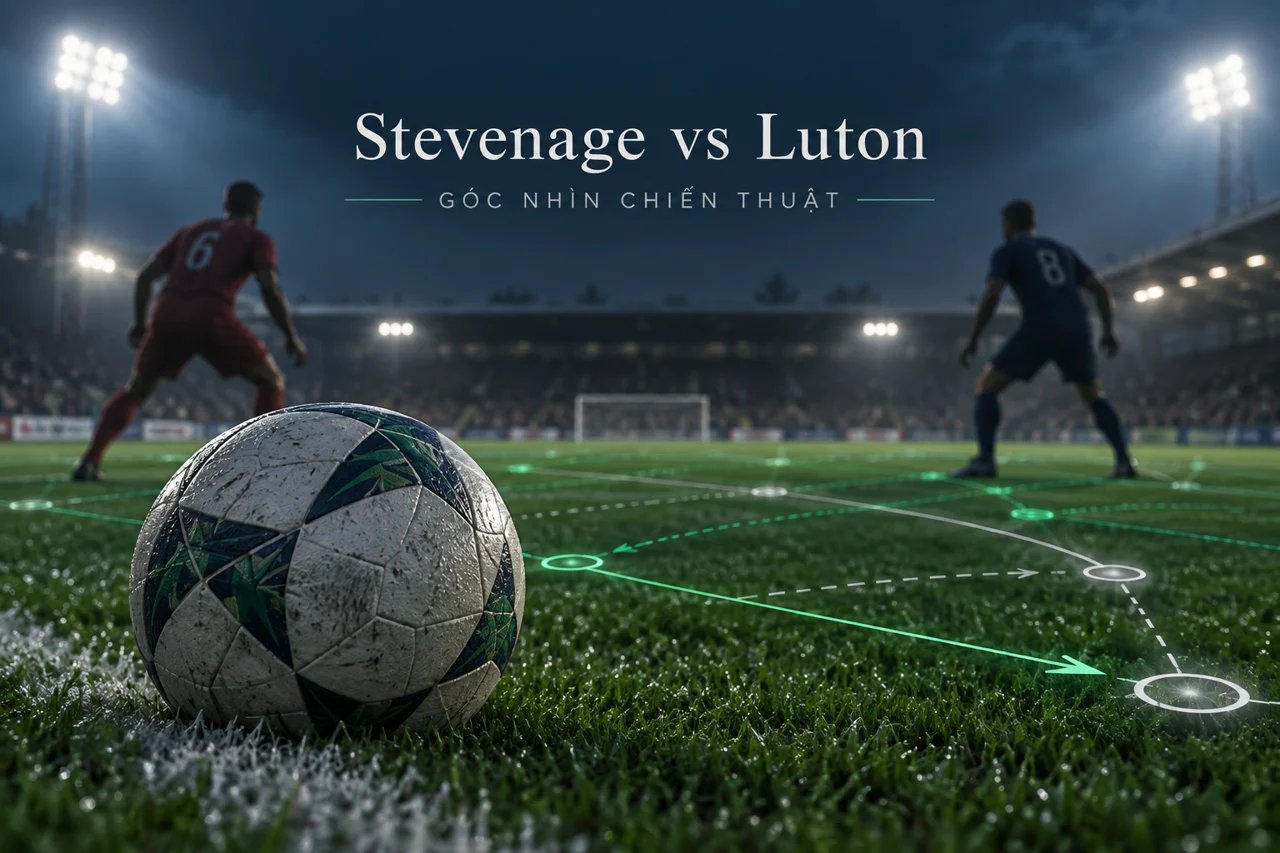 Ảnh minh họa góc nhìn chiến thuật: Stevenage vs Luton.